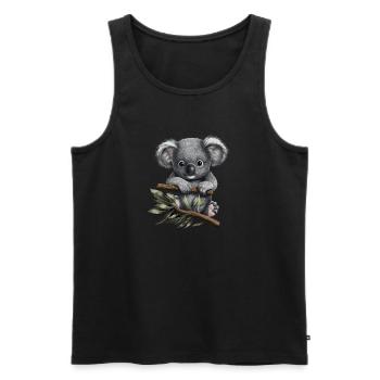 Koala Cute Koala Bear Baby - Men's Premium Organic Tank Top - black - Front - AI Model Male 178 light (178cm)