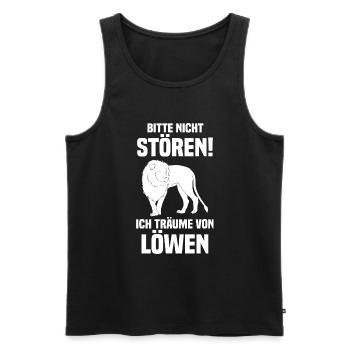 Löwe Löwen - Männer Premium Bio Tank Top - Schwarz - Vorne - AI Model Male 178 light (178cm)