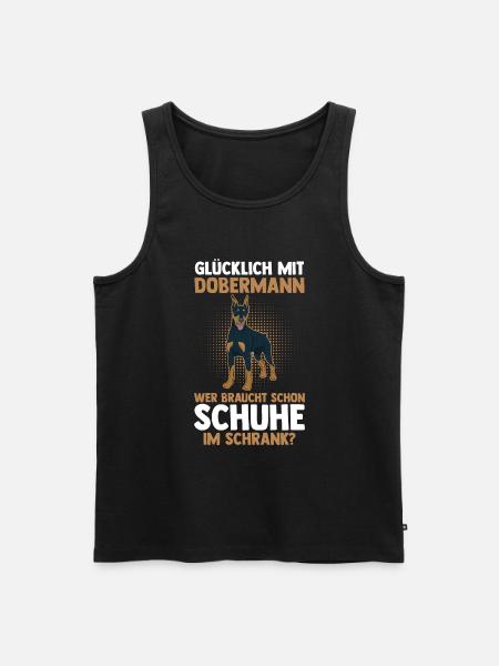 Hund Dobermann - Männer Premium Bio Tank Top - Schwarz
