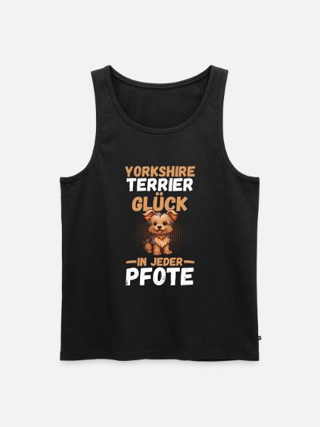 Dog Yorkshire Terrier - Men's Premium Organic Tank Top - black