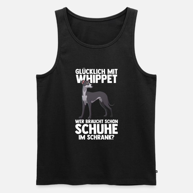 Hund Whippet - Männer Premium Bio Tank Top - Schwarz