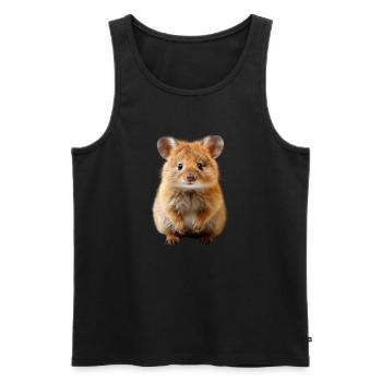 Quokka-Leistung - Männer Premium Bio Tank Top - Schwarz - Vorne - AI Model Male 178 light (178cm)
