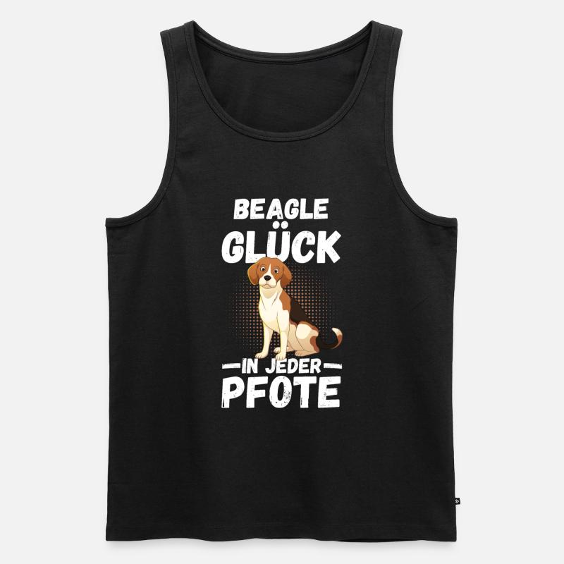 Hund Beagle - Männer Premium Bio Tank Top - Schwarz