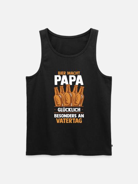 Dad Beer Father Father's Day - Men's Premium Organic Tank Top - black