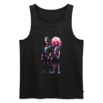 Rock-Kinder - Männer Premium Bio Tank Top - Schwarz - Vorne - Michal (187cm)