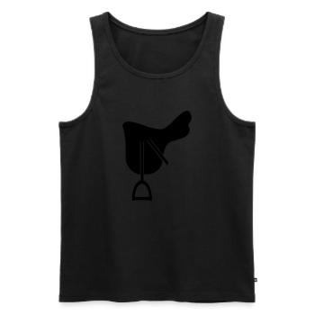 Sattel - Männer Premium Bio Tank Top - Schwarz - Vorne - Michal (187cm)
