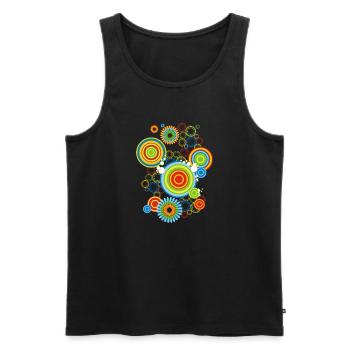 Disco 73 - Männer Premium Bio Tank Top - Schwarz - Vorne - Michal (187cm)
