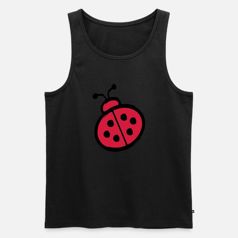 ladybug - Männer Premium Bio Tank Top - Schwarz