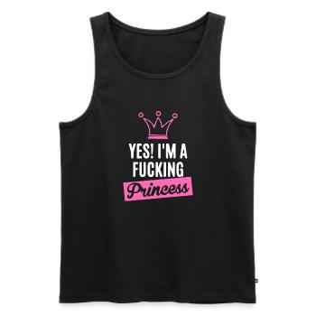 Je suis un PRINCESS !!! - Débardeur bio Premium Homme - noir - Devant - Michal (187cm)