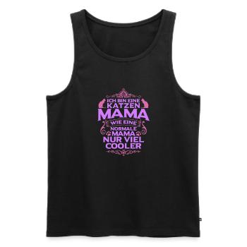 Ich bin eine Katzen Mama, wie eine normale Mama, - Männer Premium Bio Tank Top - Schwarz - Vorne - AI Model Male 178 light (178cm)