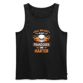 FRANZOSEN - Männer Premium Bio Tank Top - Schwarz - Vorne - Michal (187cm)
