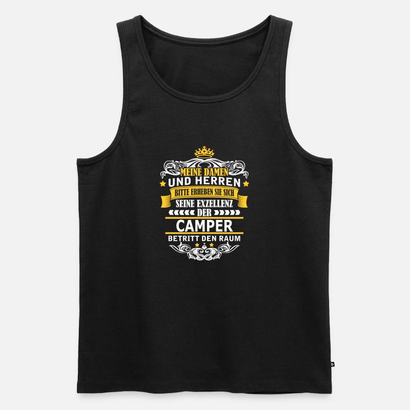 CAMPER - Männer Premium Bio Tank Top - Schwarz