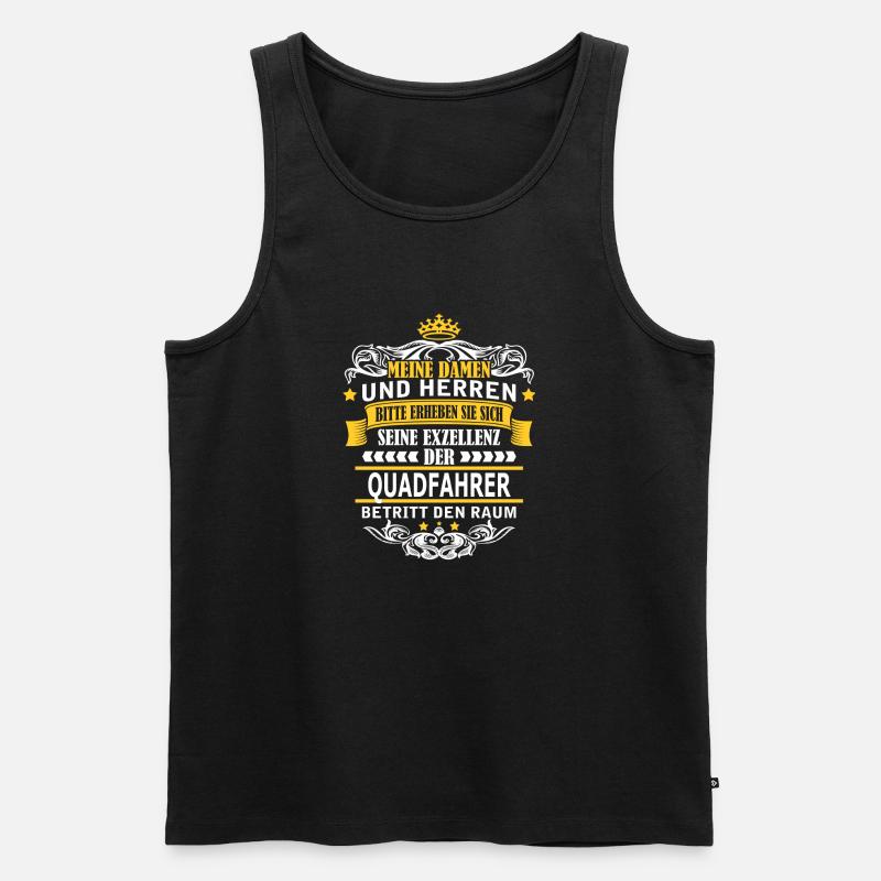 QUADFAHRER - Männer Premium Bio Tank Top - Schwarz