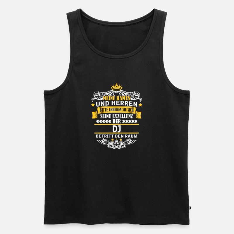 DJ - Männer Premium Bio Tank Top - Schwarz