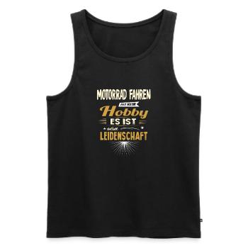 Biker Motorradfahrer motorrad leidenschaft - Männer Premium Bio Tank Top - Schwarz - Vorne - Michal (187cm)