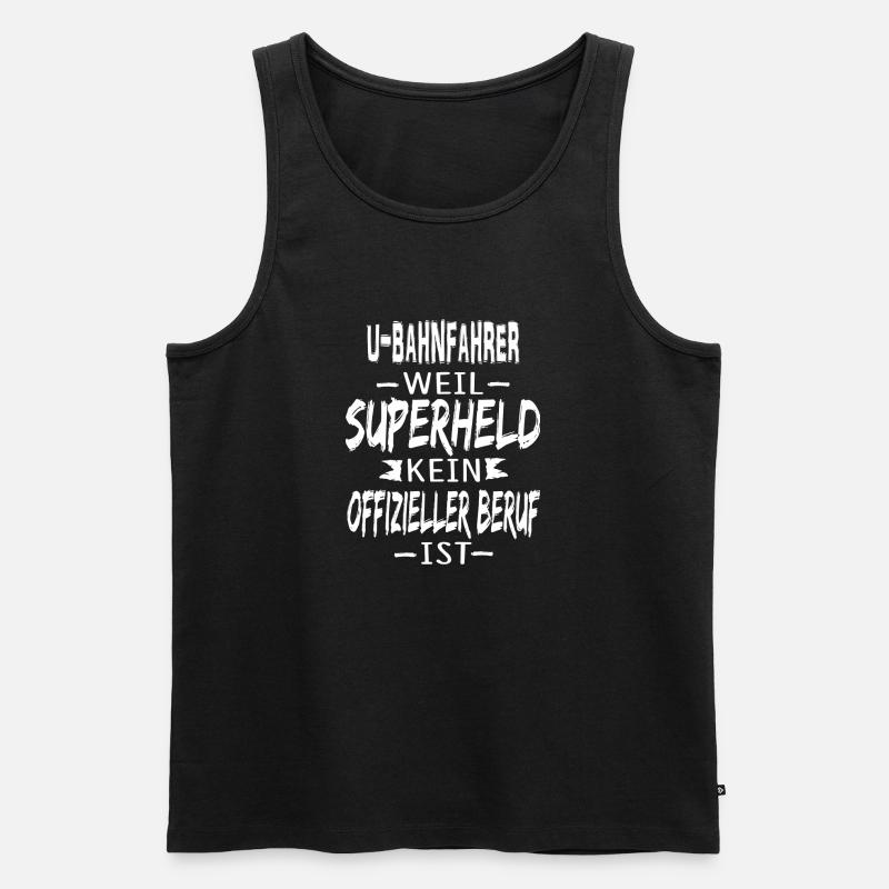 U-BAHNFAHRER - Männer Premium Bio Tank Top - Schwarz