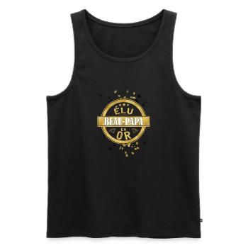 beau papa en or - Débardeur bio Premium Homme - noir - Devant - Michal (187cm)