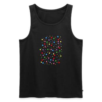Konfetti - Männer Premium Bio Tank Top - Schwarz - Vorne - Michal (187cm)