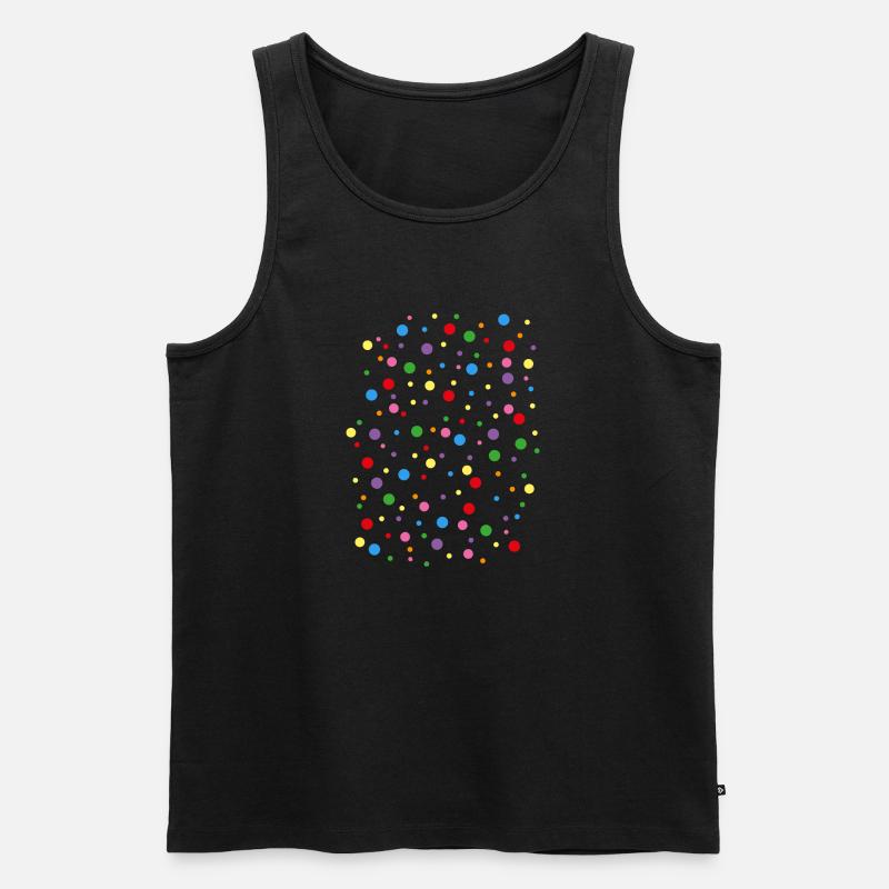 Konfetti - Männer Premium Bio Tank Top - Schwarz