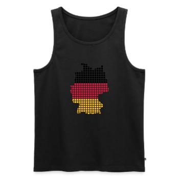 Germany - Men's Premium Organic Tank Top - black - Front - Michal (187cm)