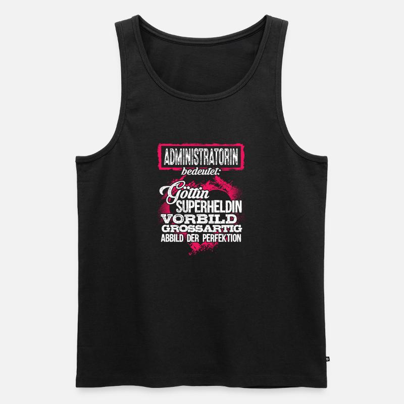 ADMINISTRATORIN - Duden - Männer Premium Bio Tank Top - Schwarz