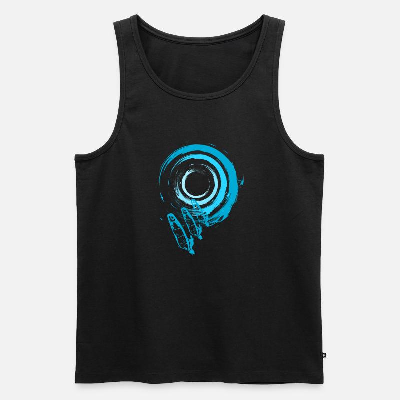 Windsurfing - Männer Premium Bio Tank Top - Schwarz