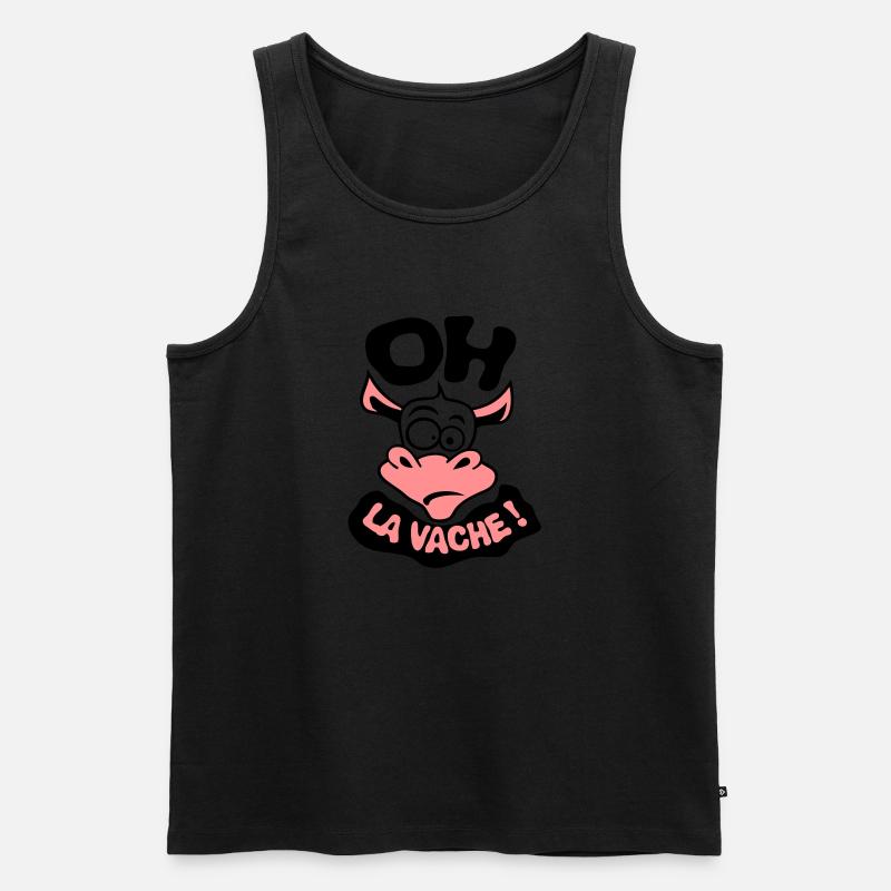 oh la vache expression citation exclamat - Débardeur bio Premium Homme - noir