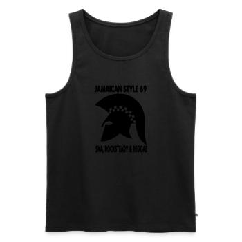 jamaican style 69 - Men's Premium Organic Tank Top - black - Front - AI Model Male 178 light (178cm)