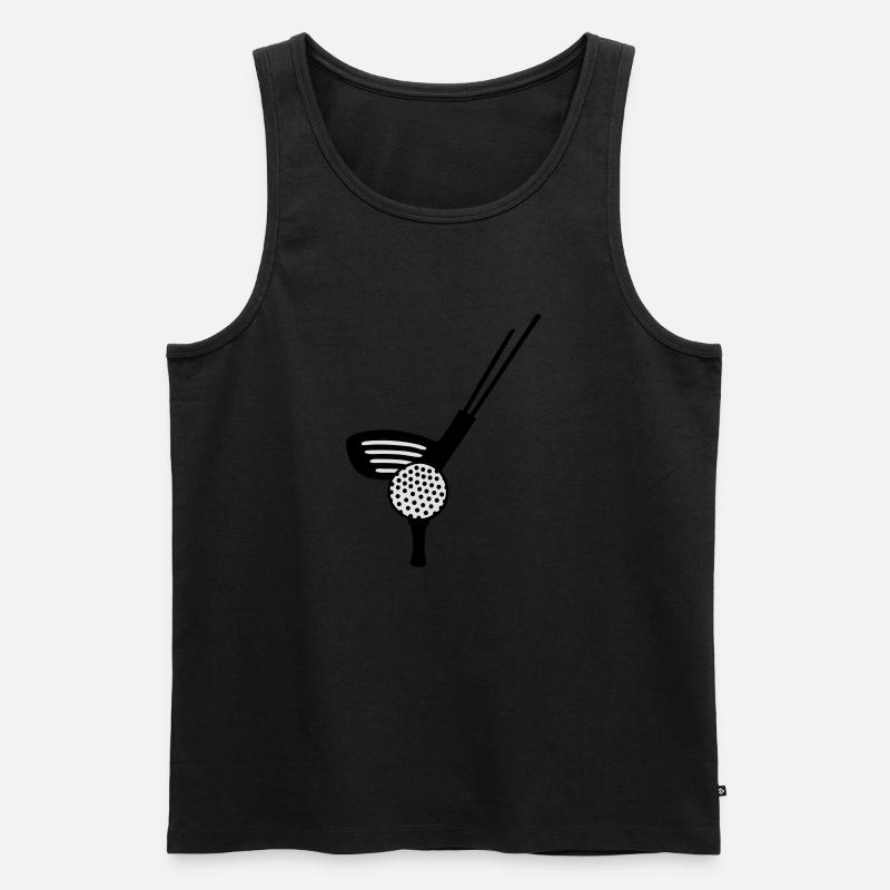 Golf - Männer Premium Bio Tank Top - Schwarz