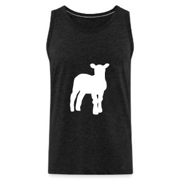 Lamm - Männer Premium Bio Tank Top - Anthrazit - Vorne - Alexander (188cm)