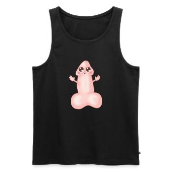 Kawaiimoji - Débardeur bio Premium Homme - noir - Devant - Michal (187cm)