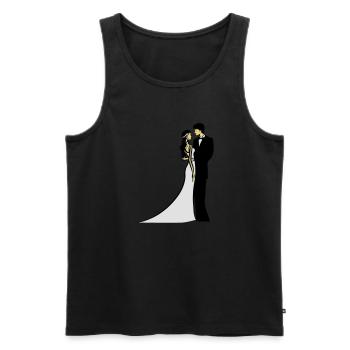 Marriage happy marriage - Men's Premium Organic Tank Top - black - Front - Michal (187cm)