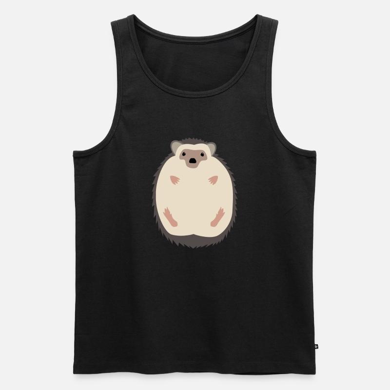 Igel - Männer Premium Bio Tank Top - Schwarz