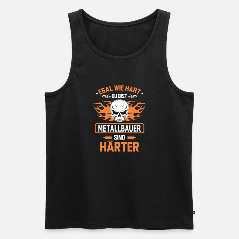 metallbauer - Männer Premium Bio Tank Top - Schwarz