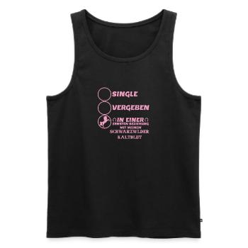 Beziehung Schwarzwälder Kaltblut (1) - Männer Premium Bio Tank Top - Schwarz - Vorne - Michal (187cm)