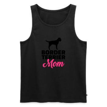 Border Terrier - Männer Premium Bio Tank Top - Schwarz - Vorne - AI Model Male 178 light (178cm)
