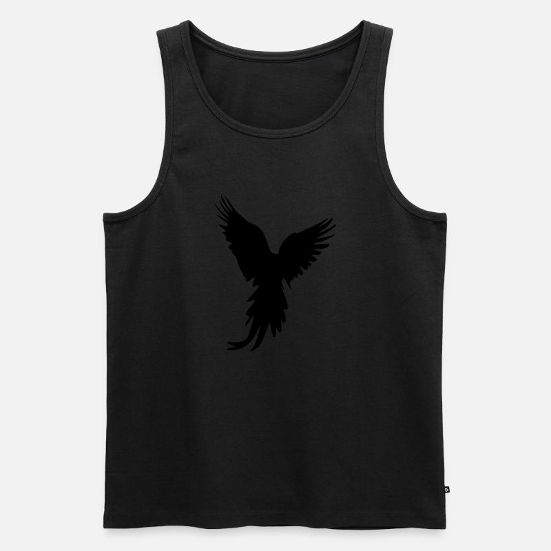 bird silhouette - Männer Premium Bio Tank Top - Schwarz