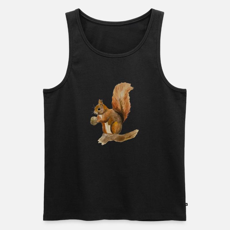 Eichhörnchen - Männer Premium Bio Tank Top - Schwarz
