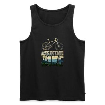 VTT - Débardeur bio Premium Homme - noir - Devant - Michal (187cm)
