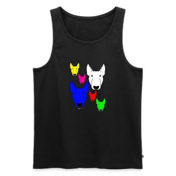 Bully Colours - Men's Premium Organic Tank Top - black - Front - AI Model Male 178 light (178cm)