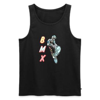 bmx - Männer Premium Bio Tank Top - Schwarz - Vorne - AI Model Male 178 light (178cm)