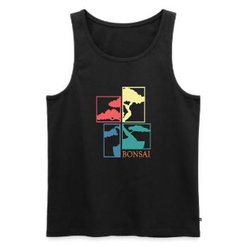 bonsai yamadori bonsai garden - Men's Premium Organic Tank Top - black - Front - Michal (187cm)