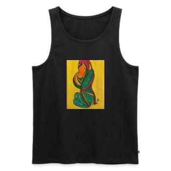 Cornered Tigress - Men's Premium Organic Tank Top - black - Front - Michal (187cm)