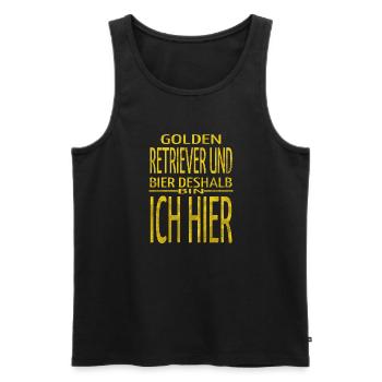 alkoholexzesse geburtstag gerste hund haustier - Männer Premium Bio Tank Top - Schwarz - Vorne - Michal (187cm)