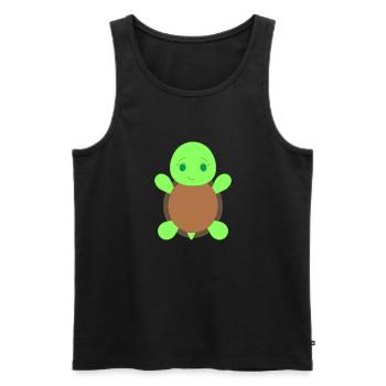 tortoise - Men's Premium Organic Tank Top - black - Front - AI Model Male 178 light (178cm)
