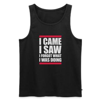 I came saw forget - Männer Premium Bio Tank Top - Schwarz - Vorne - AI Model Male 178 light (178cm)