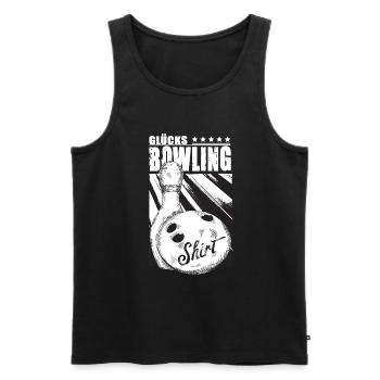 Bowlingspieler Trikot Bowler Spruch Glücks Bowling - Männer Premium Bio Tank Top - Schwarz - Vorne - Michal (187cm)