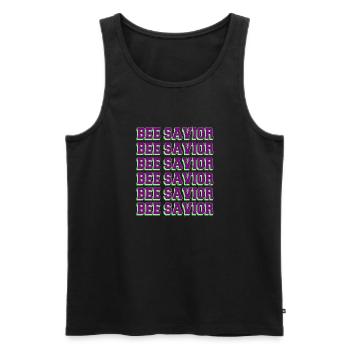 vegan food christmas veganism gift idea - Men's Premium Organic Tank Top - black - Front - AI Model Male 178 light (178cm)