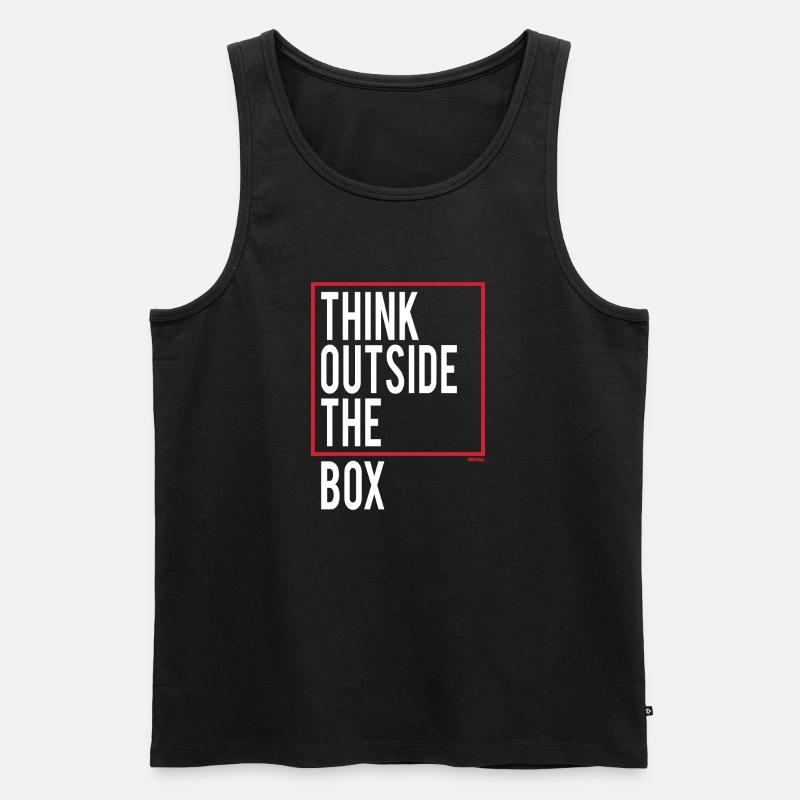 Think outside the Box - Männer Premium Bio Tank Top - Schwarz
