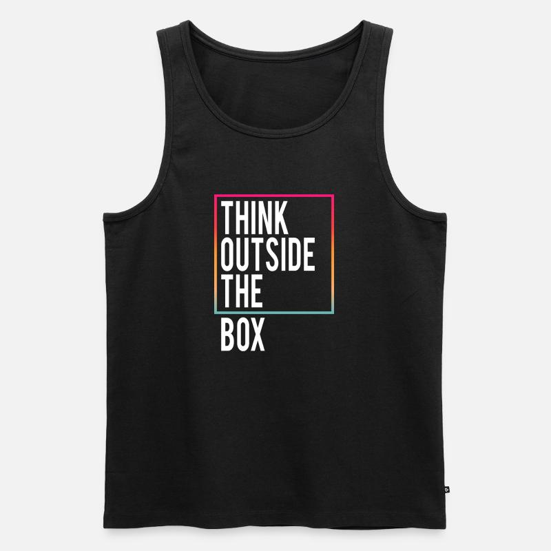 Think outside the Box - Männer Premium Bio Tank Top - Schwarz